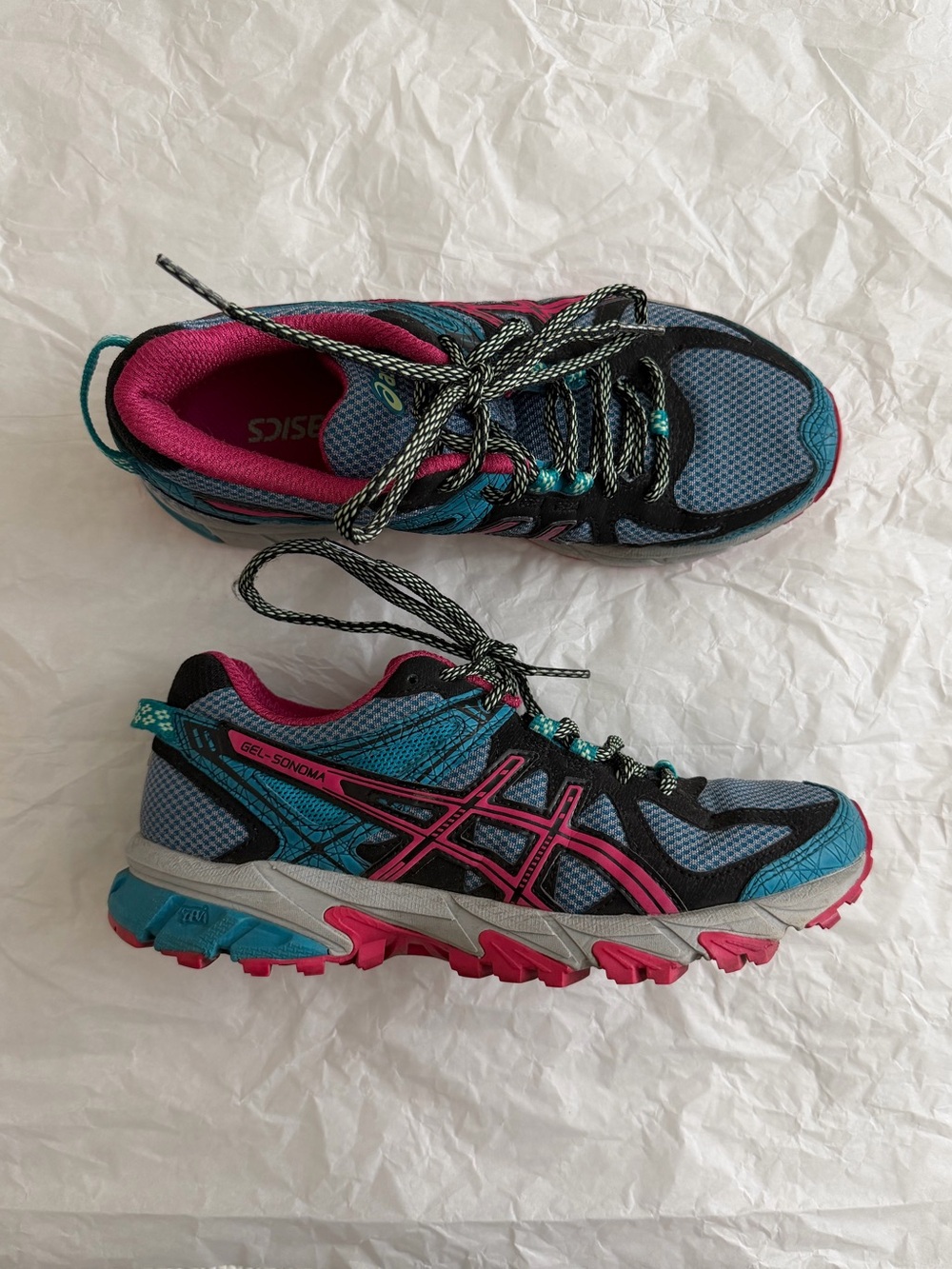 Asics Womens 5 Gel-Sonoma Trail Running Shoes in Blue Magenta